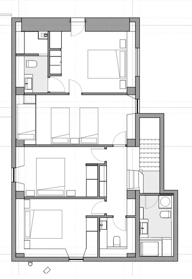 Plano planta alta Casa Lareira